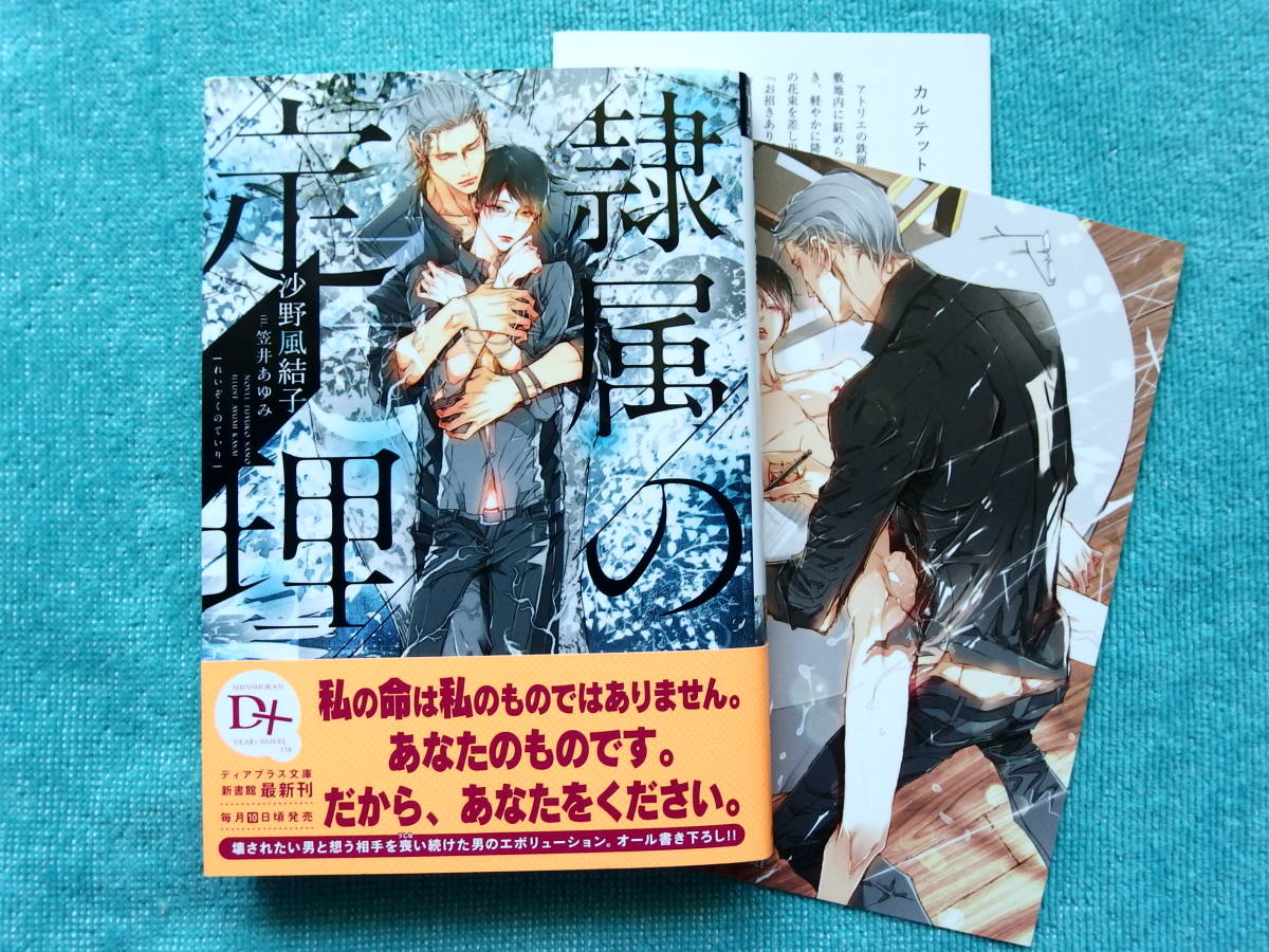 8月新刊 隷属の定理 沙野風結子 笠井あゆみ イラストカード Ssペーパー付 文庫 売買されたオークション情報 Yahooの商品情報をアーカイブ公開 オークファン Aucfan Com