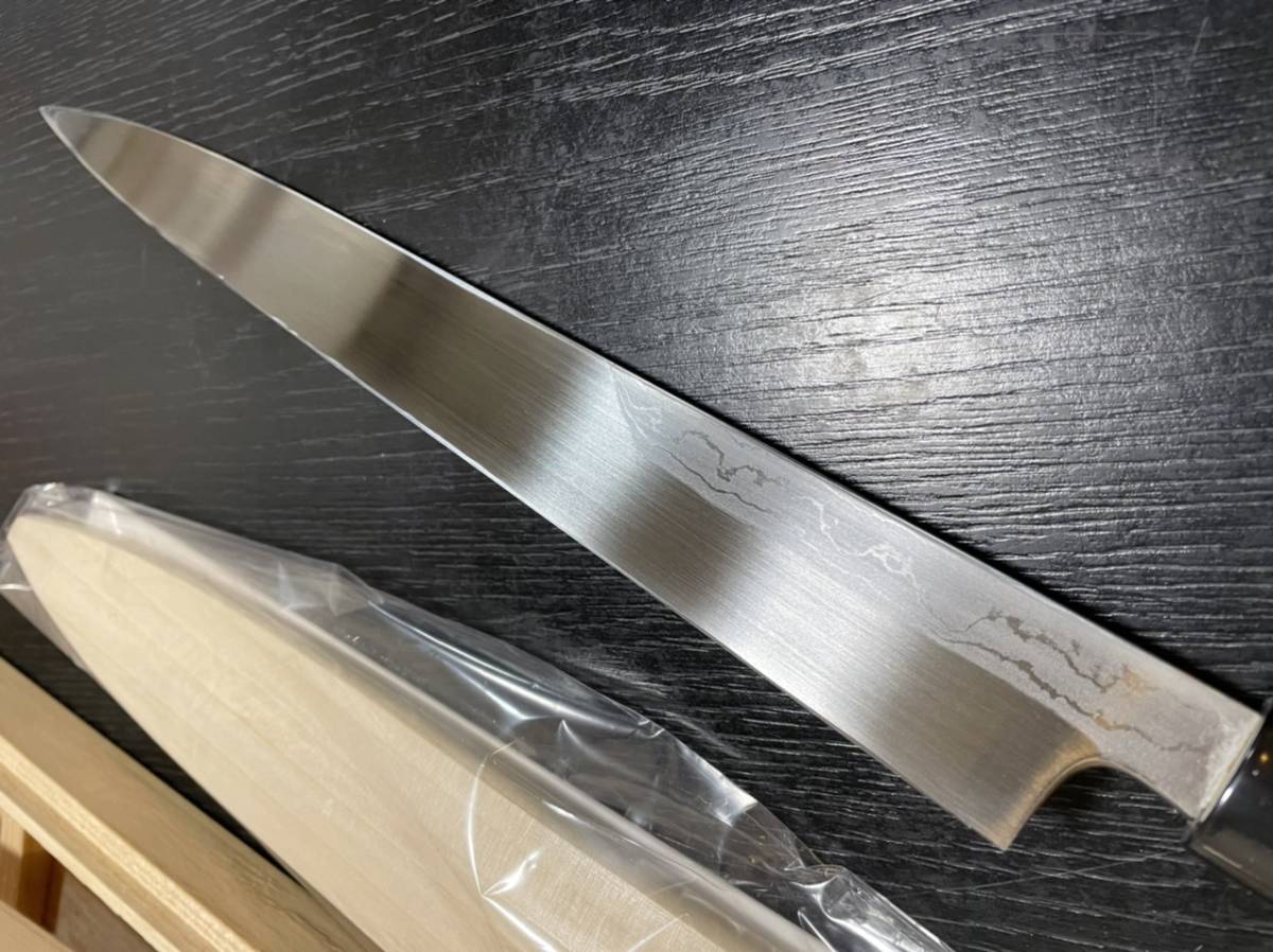 重房 鍛地 柳刃 包丁 尺寸300ミリ 未使用 桐箱 鞘付き(刺身包丁)｜売買