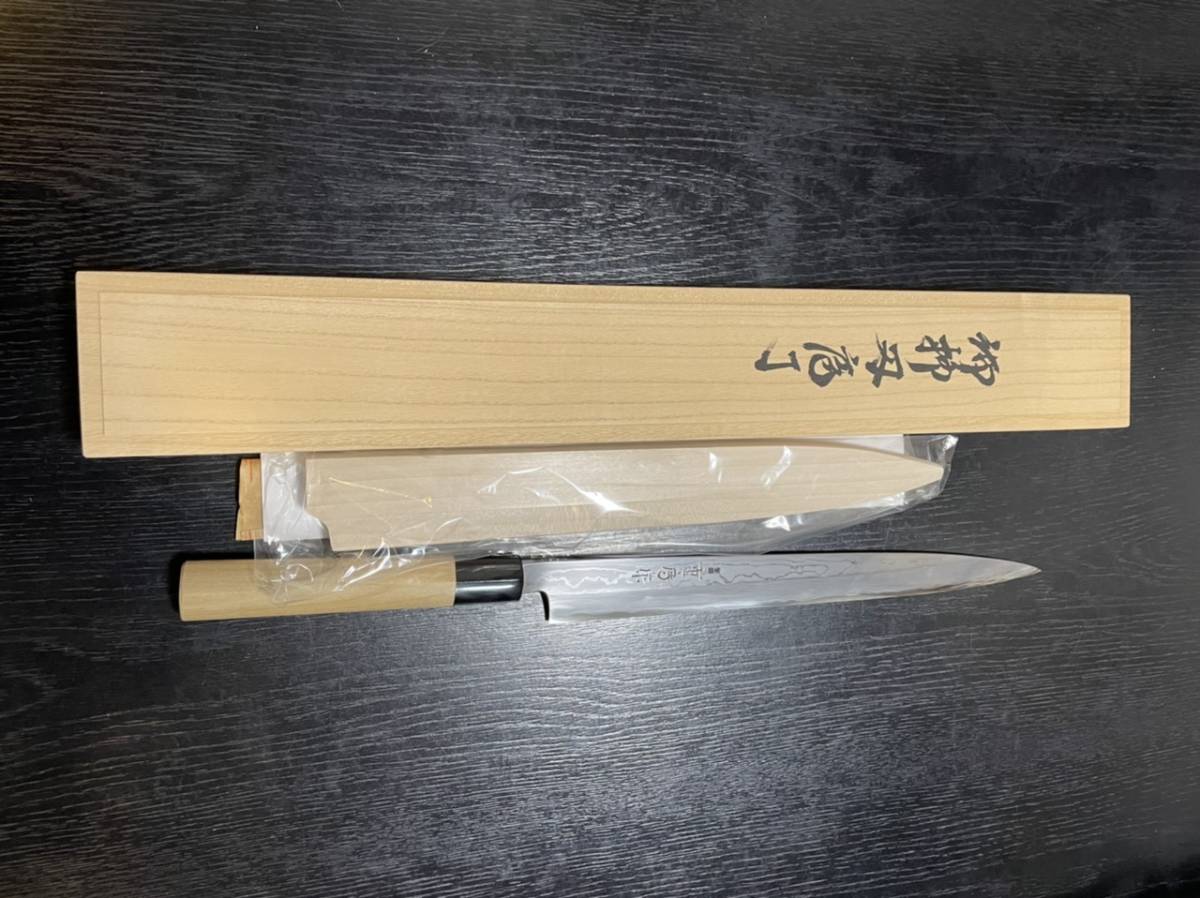重房 鍛地 柳刃 包丁 尺寸300ミリ 未使用 桐箱 鞘付き(刺身包丁)｜売買