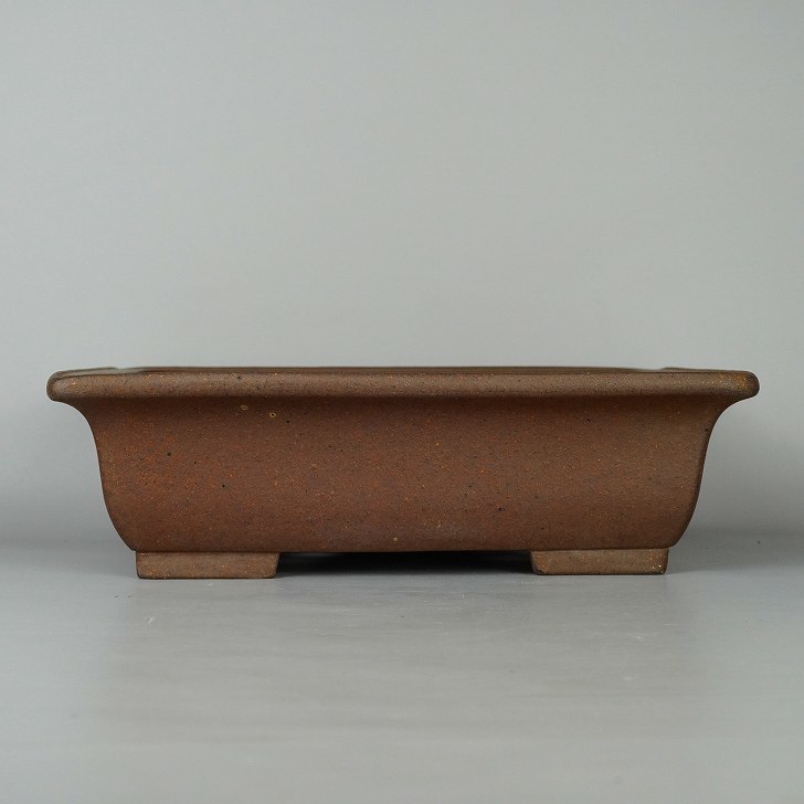 中古盆栽鉢 長辺 常滑 中型 山秋造 松泉焼 約 盆栽鉢 25cm