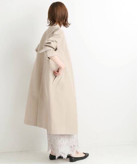 IENA ノーカラー Vネック コート コットン Wクロス | 公式通販 IENA