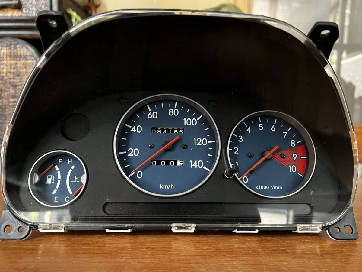 プレオ RS RA1、2 スピードメーター タコ付 10000回転 84184km走