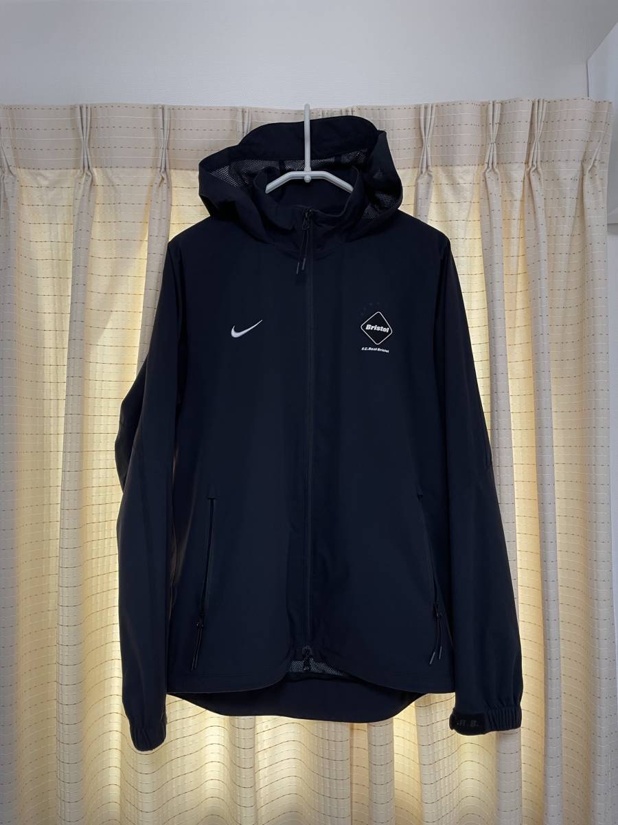 1円スタート】FCRB x NIKE 15AW ウォームアップジャケット M ブラック 