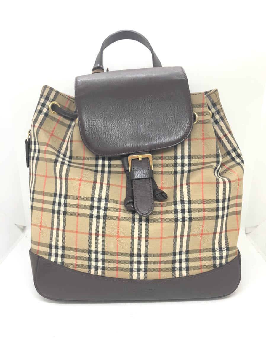 2207Nyon 1円 Burberrys バーバリー ノバチェック リュック