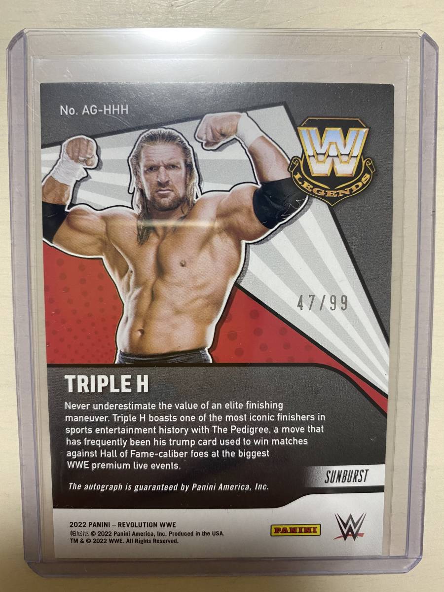激レア！ 99枚限定 WWE revolution TRIPLE H auto トリプルH 直筆