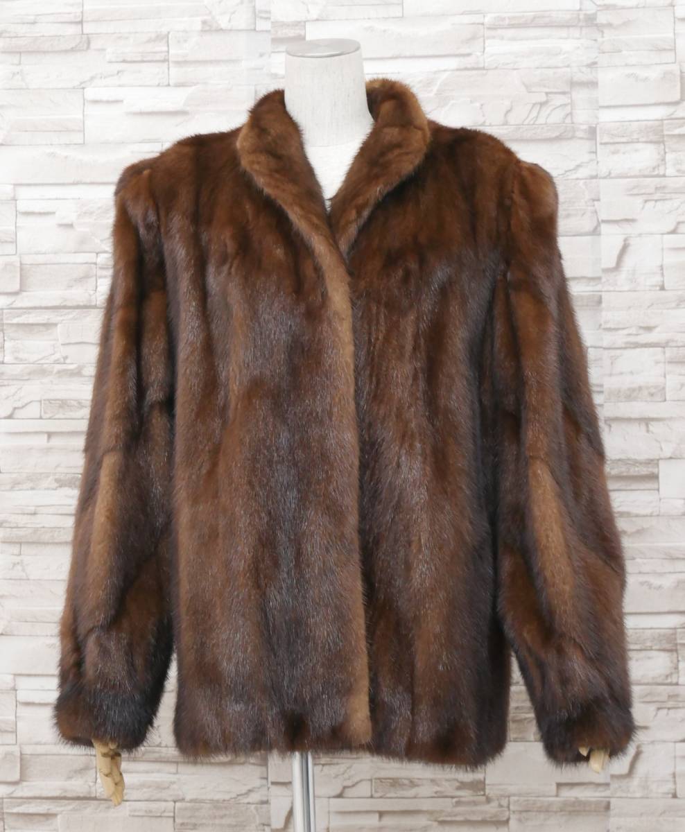 人気SALE，格安 ダークミンク ハーフコート 着丈70cm TK FUR サイズ15号 ラージサイズ 袖斜め段ツナギ(ミンク)｜売買されたオークション情報、yahooの商品情報をアーカイブ公開 - オークファン ミンク