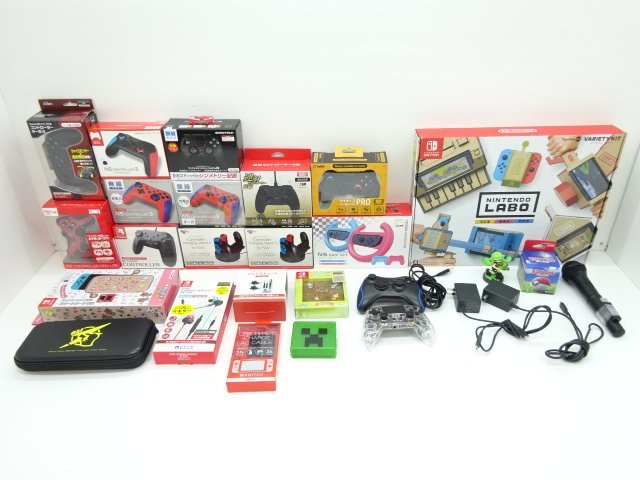 24SA●ニンテンドースイッチ コントローラー 周辺機器 アクセサリー セット まとめ モンスターボールPLUS 他 ジャンク 中古 動作未確認