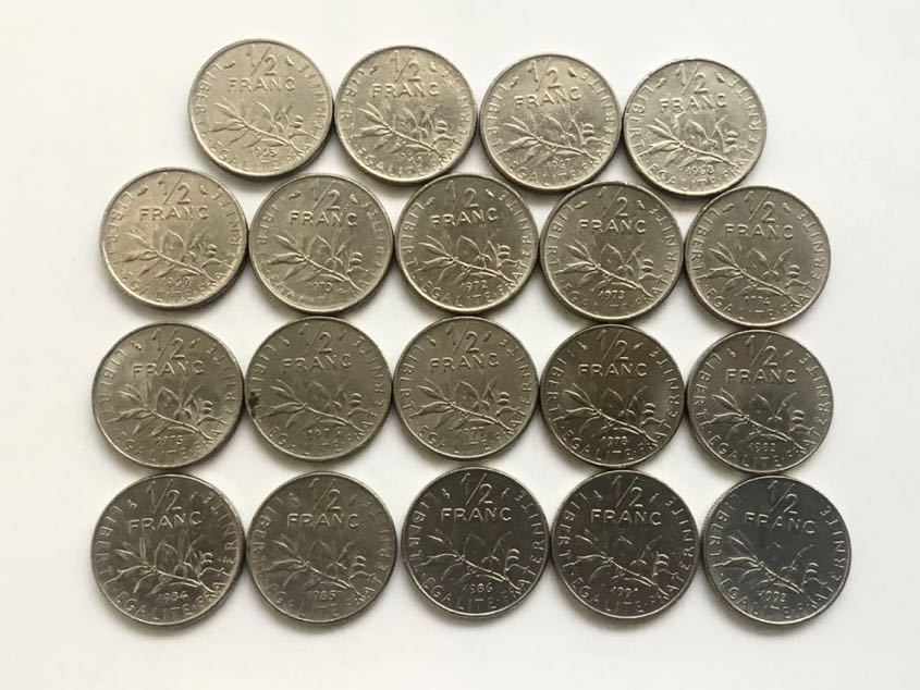 希少品セール】フランス 1/2フラン硬貨 1965年〜1970年 1972年〜1978年