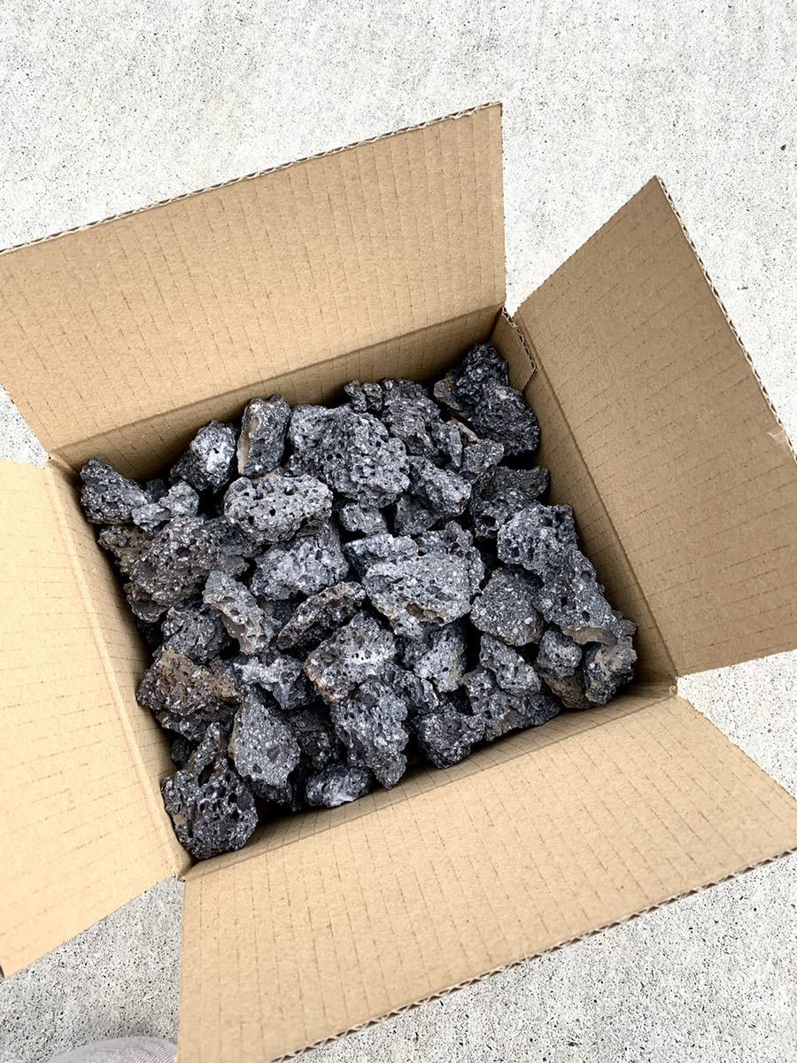 高濾過 溶岩砂利 20-40㎜ 2キロ 黒 水槽 アクアリウム 水草 コケリウム  