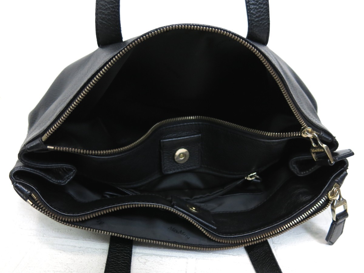Max Mara マックスマーラ◇カーフ レザー 本革◇トート バッグ 
