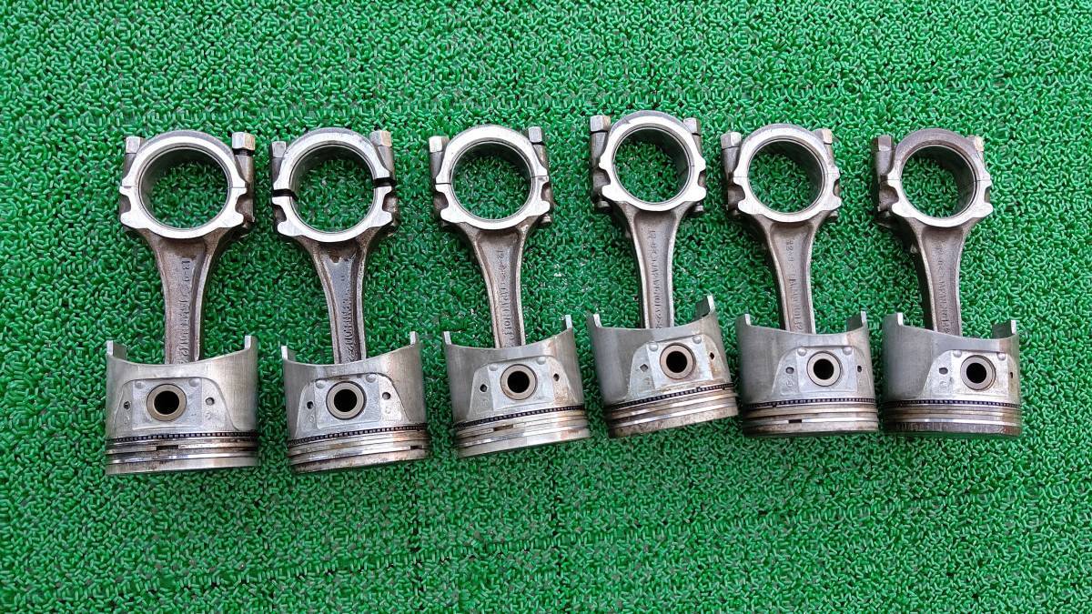 L24 純正ピストン&コンロッド　良品 L型エンジン L24ピストンコンロッドセット日産純正品