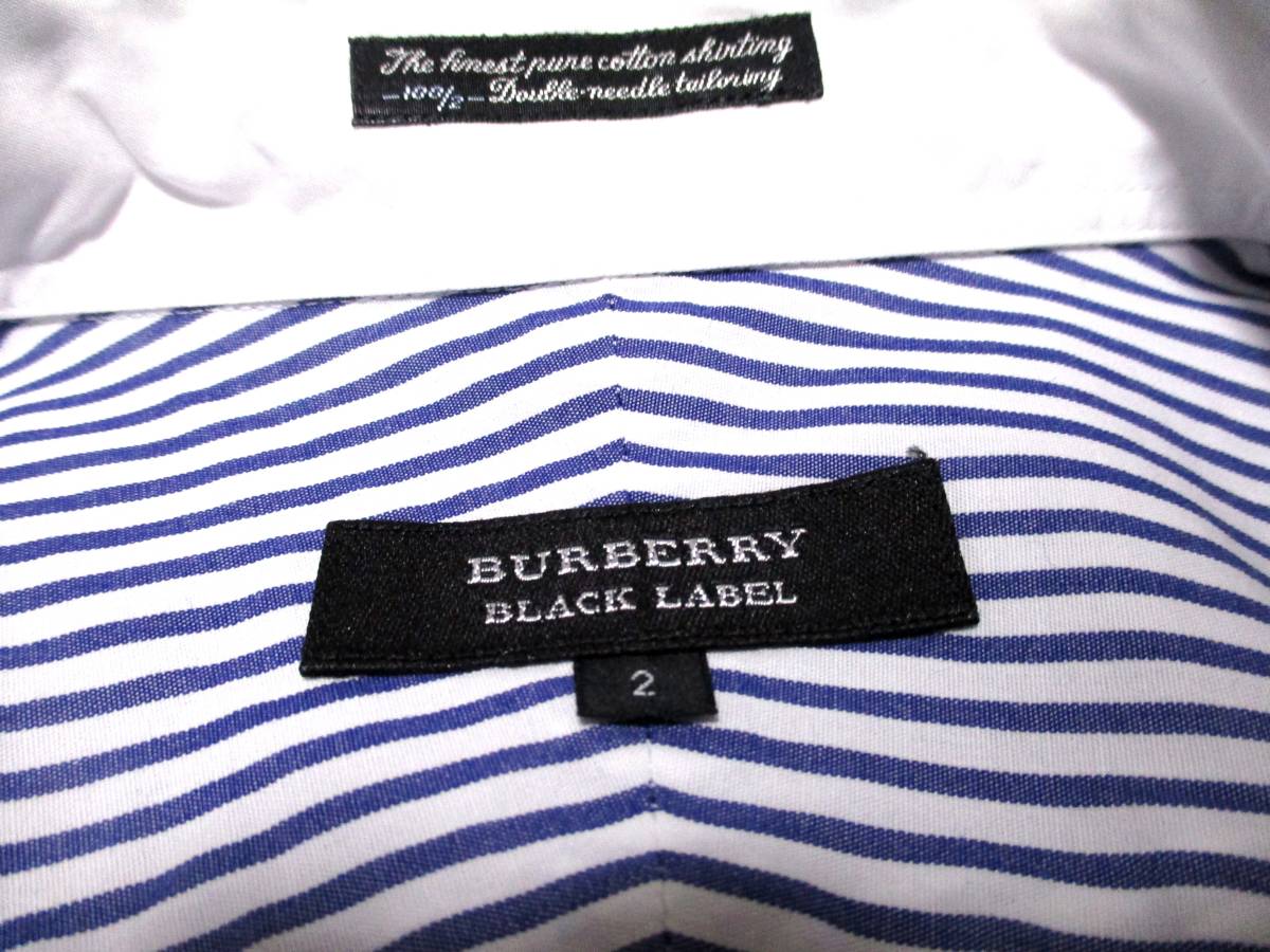 BURBERRY BLACKLABEL ストライプ 紺 BURBERRY BLACKLABEL ストライプ