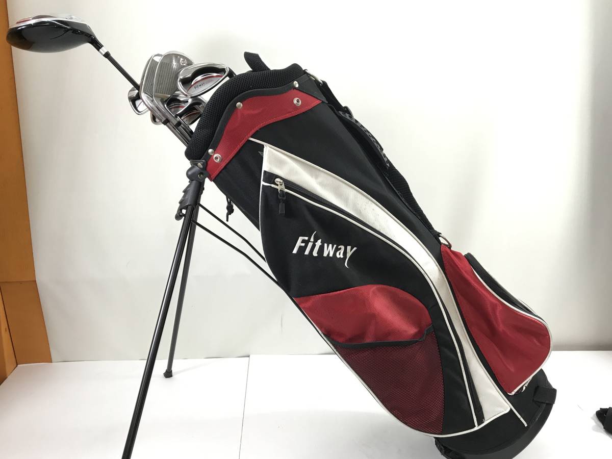 5814)Fitway キャディバッグ ゴルフクラブ9本セット 中古品(セット 