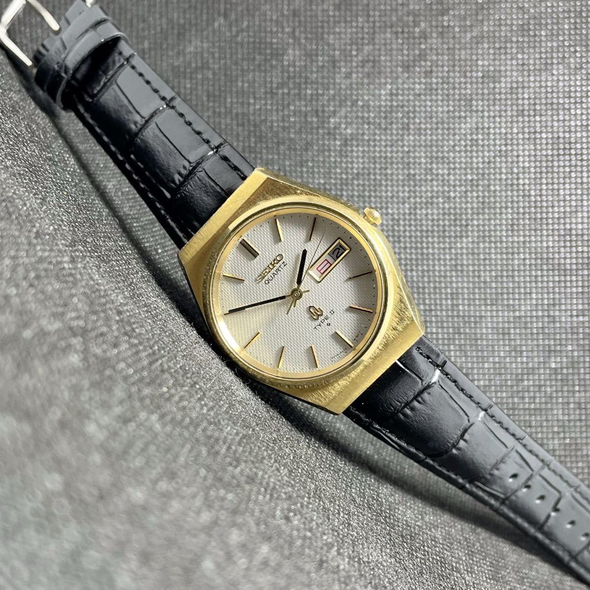 レア・稼働品】SEIKO TYPE Ⅱ セイコー タイプ2 ゴールドデイデイト 