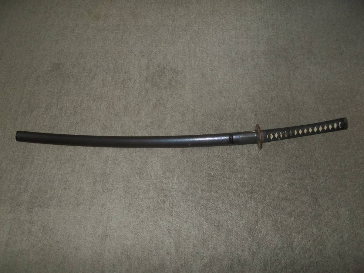 即決有]居合刀 鉄鍔 鮫皮 全長99cm884g(鞘含まず) 居合刀鉄鍔鮫皮全長
