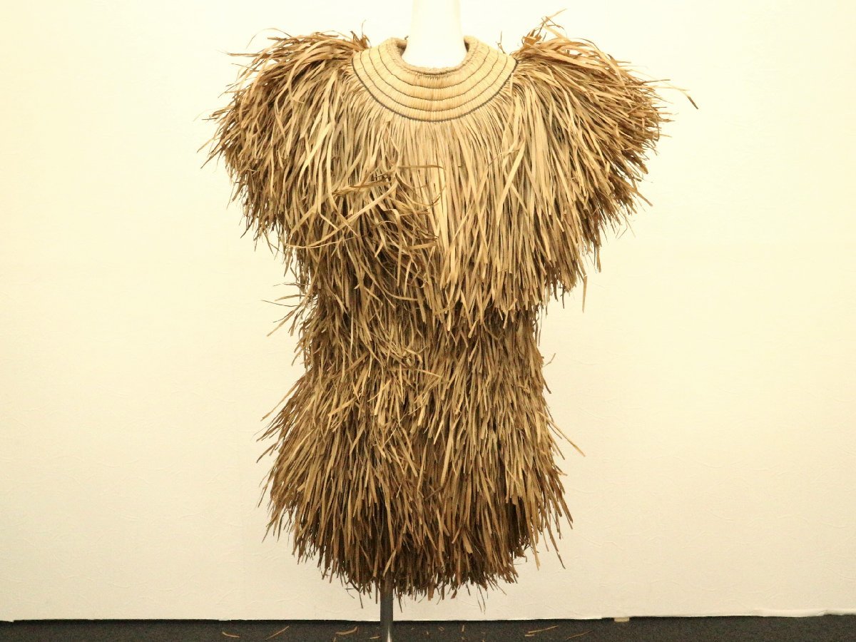 雨蓑 源-1 藁蓑 蓑 古民具 昭和レトロ アンティーク 手作り 貴重品