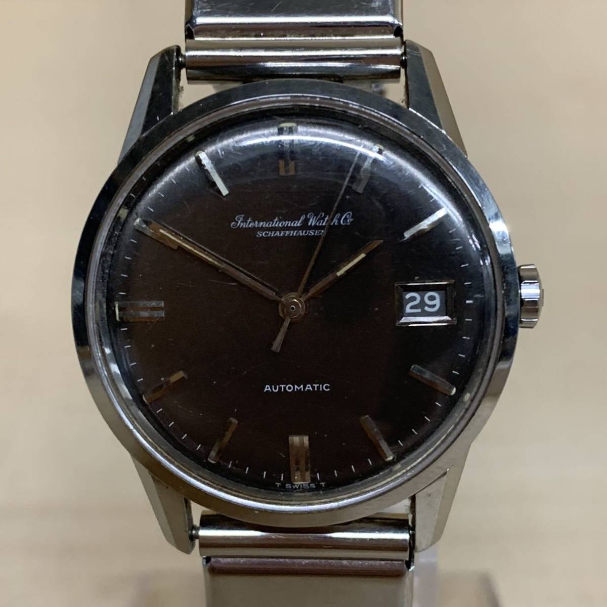 ELGIN FK-979 C 200m 自動巻き 黒 ブラック メタル ベンツ針 稼動 中古 