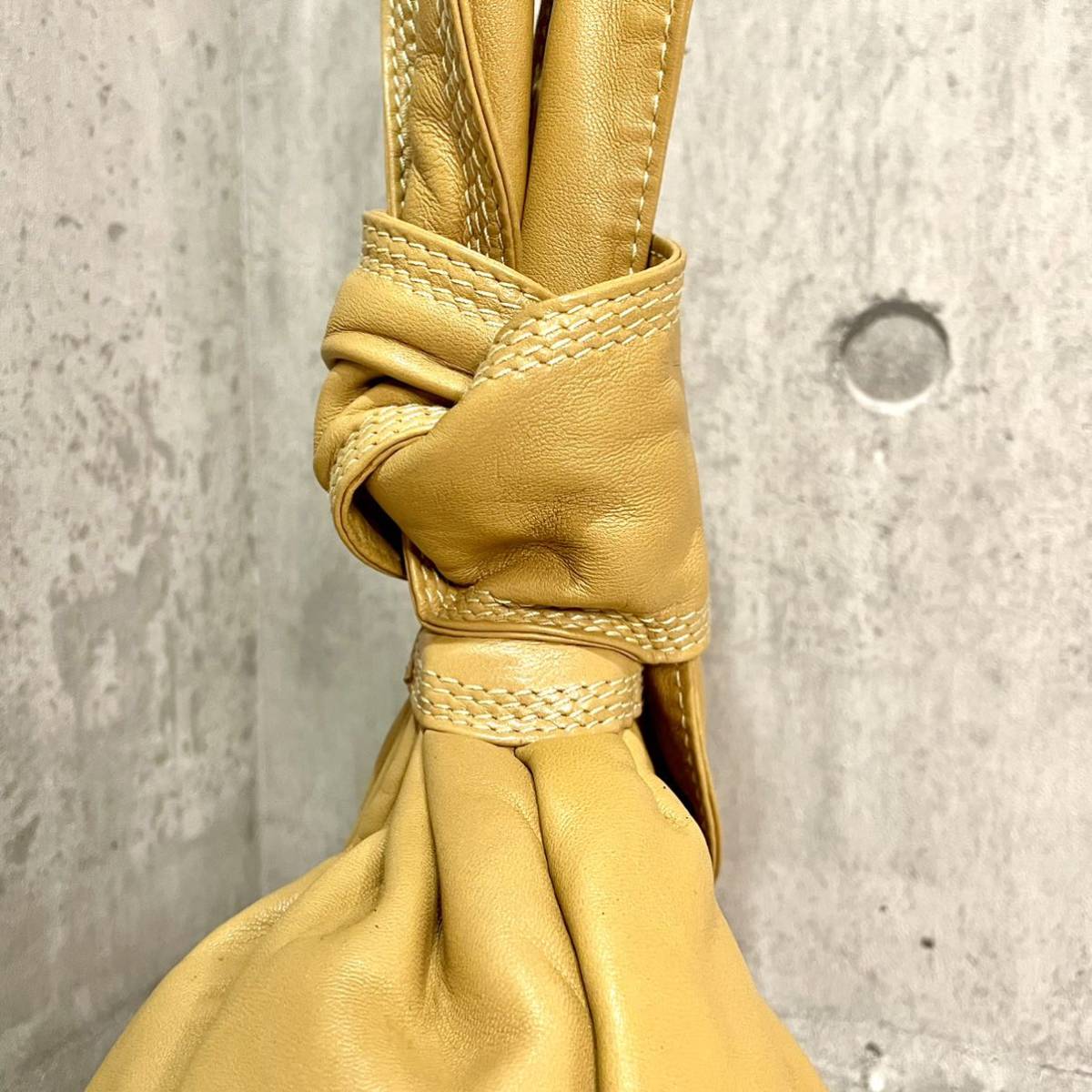 1円〜 【外観極美品】LOEWE ロエベ アナグラム ノット 巾着 バッグ 