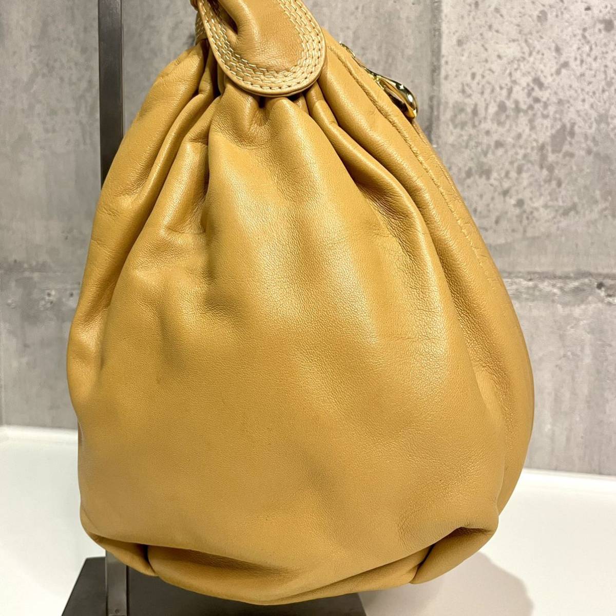 1円〜 【外観極美品】LOEWE ロエベ アナグラム ノット 巾着 バッグ 