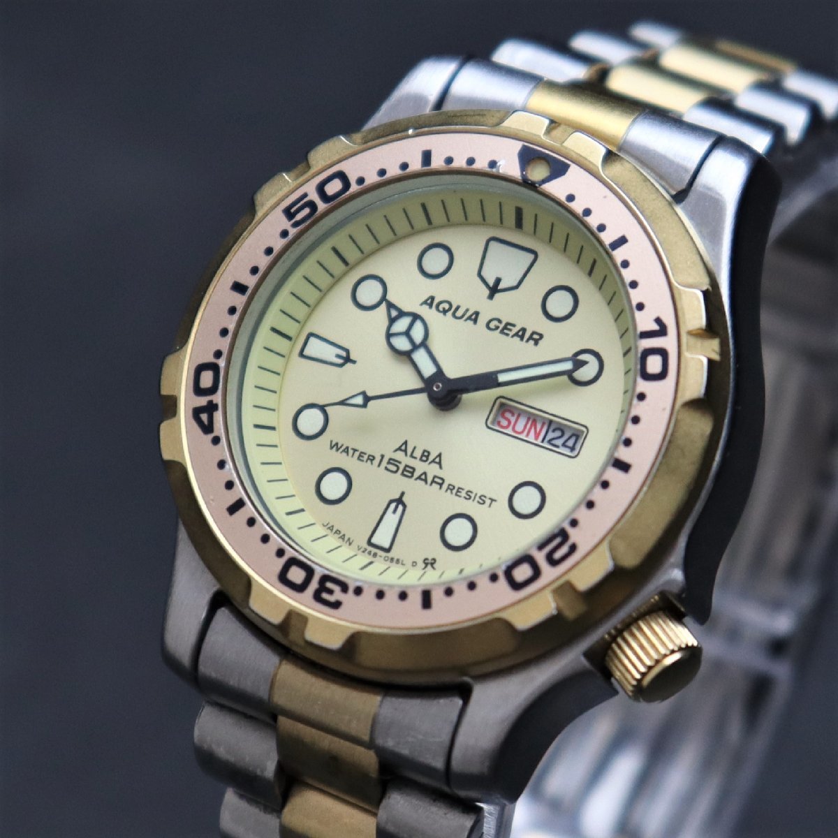 SEIKO ALBA AQUA GEAR セイコー アルバ アクアギア ペアウォッチ V348 