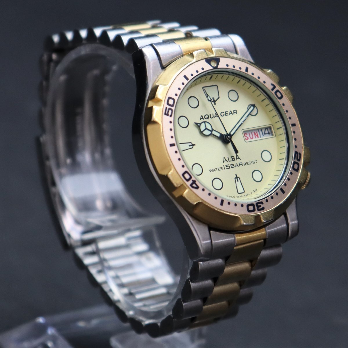 SEIKO ALBA AQUA GEAR セイコー アルバ アクアギア ペアウォッチ V348 