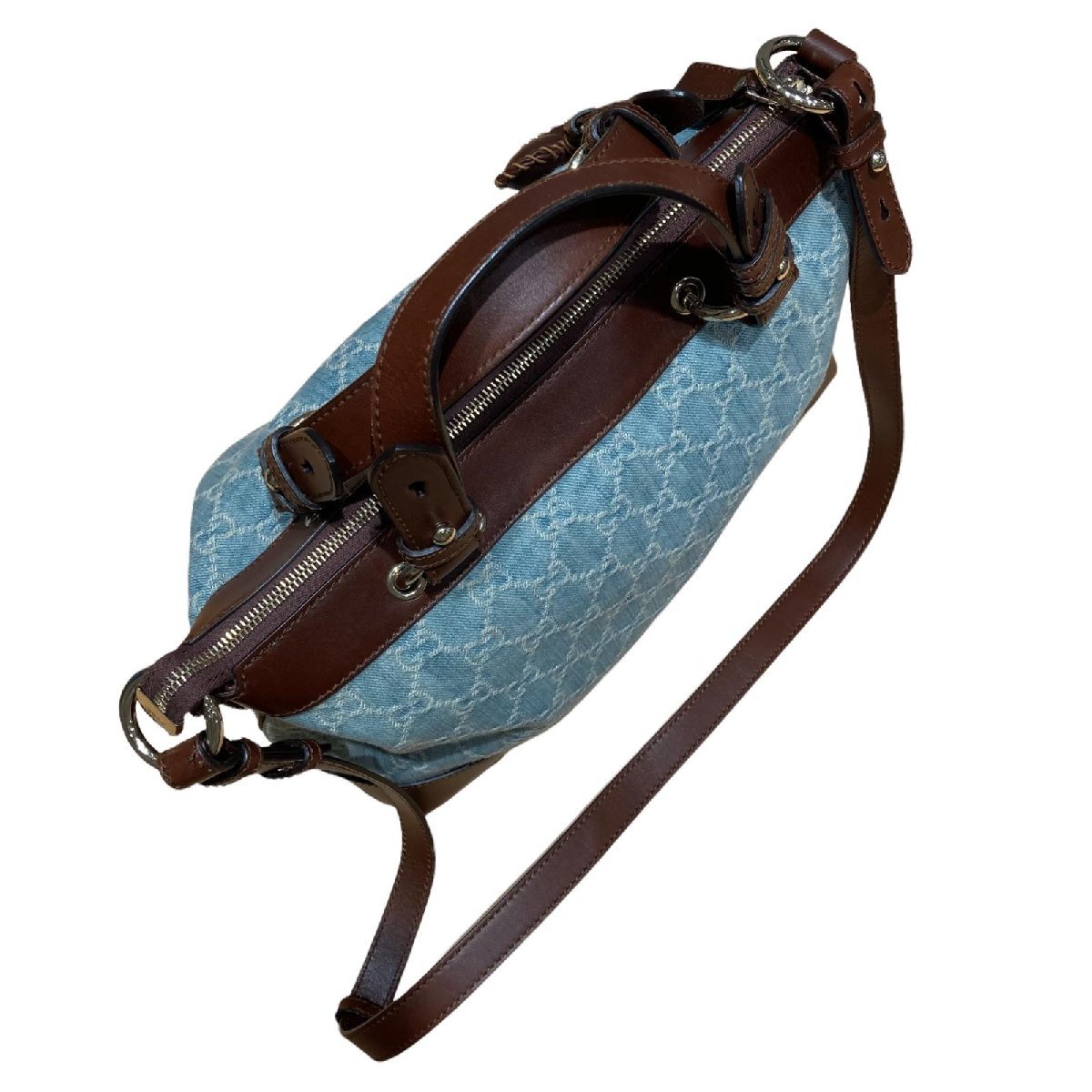 GUCCI グッチ GGキャンバス バレンタイン ハンドバッグ 2WAYショルダー 