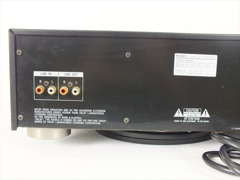 いるが ♪ SONY ソニー TC-K333ESJ カセットデッキ リモコン有り 中古 現状品