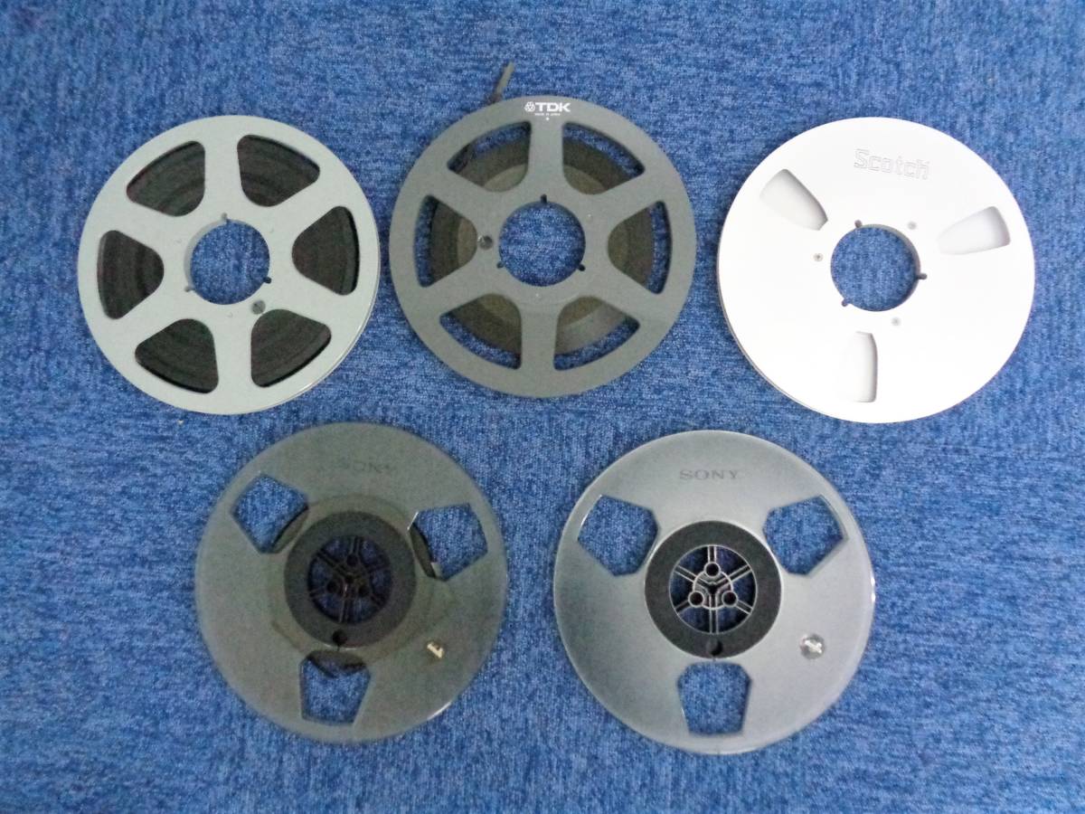 ジャンク品 5枚セット】TDK/maxell/Scotch/SONY/不明 オープンリール
