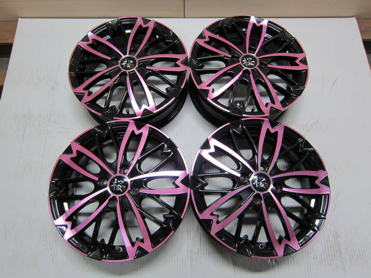 ☆和道 桜 五分咲 15インチ 5.0J オフセット+45 ハブ径 ☆和道 桜 五分咲 15インチ 5.0J オフセット+45 ハブ径