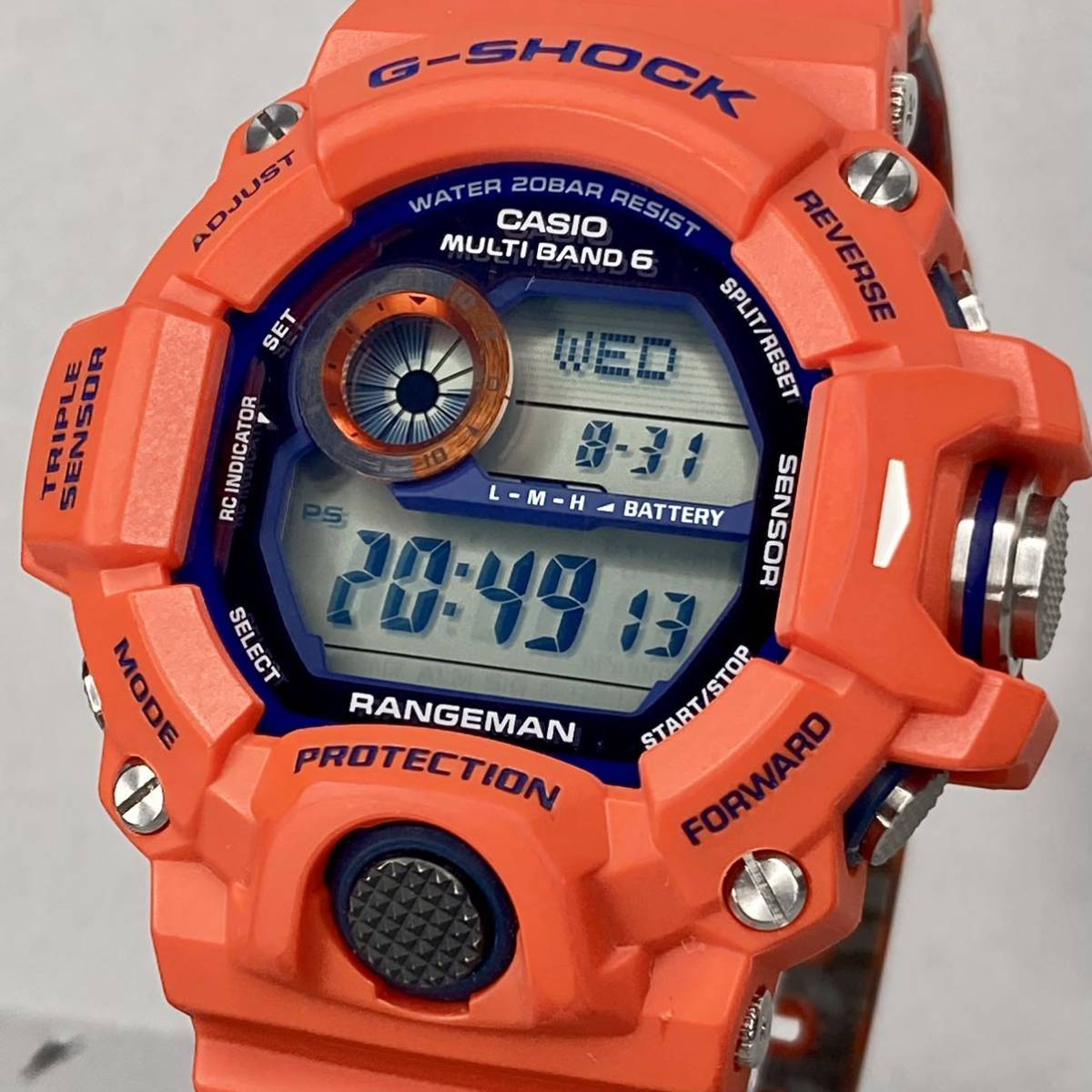 美品G-SHOCK GW-9400FBJ-4JR RANGEMANレンジマン タフソーラー 電波 