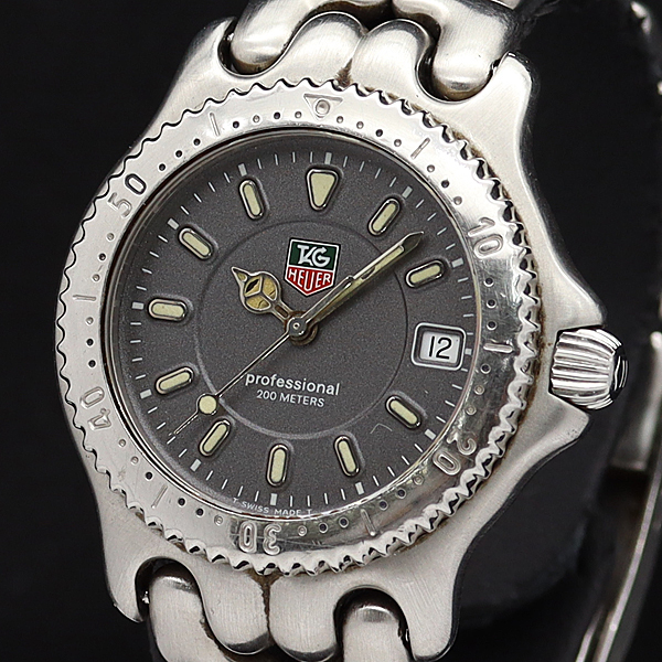 1円☆正規品【タグホイヤー】QZ セル WG1213-K0 デイト ダークグレー