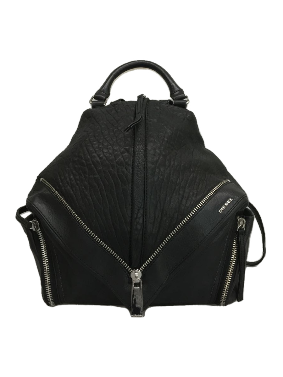 DIESEL LE-ZIPPER レザー リュック ブラック ジッパー 中古・古着通販 