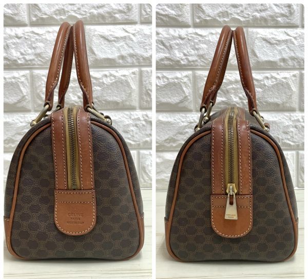 セリーヌ ミニボストンバッグ CELINE マカダム柄 ハンドバッグ