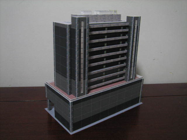 Nゲージ 都市型マンションB ストラクチャー（完成品）模型