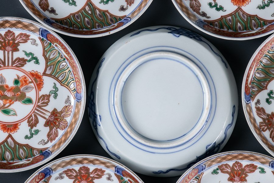 大聖寺伊万里 明治時代 | 四寸皿 金襴手更紗文 0 【器】『 大聖寺伊万里