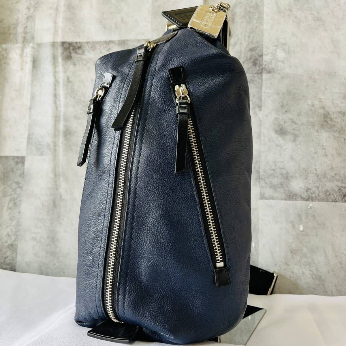 送料無料，HOT 1円 極 COACH ボディバッグ ショルダーバッグ 肩掛け トンプソン スリング オールレザー 本革 メンズ ネイビー 紺 70360 コーチ(男性用)｜売買されたオークション情報、yahooの商品情報をアーカ かばん、バッグ