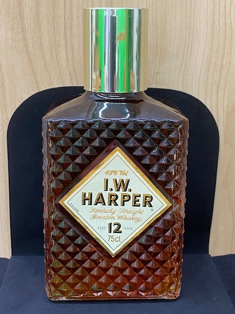 C-2144】未開栓 I.W.HARPER ハーパー 12年 バーボン ウイスキー 旧