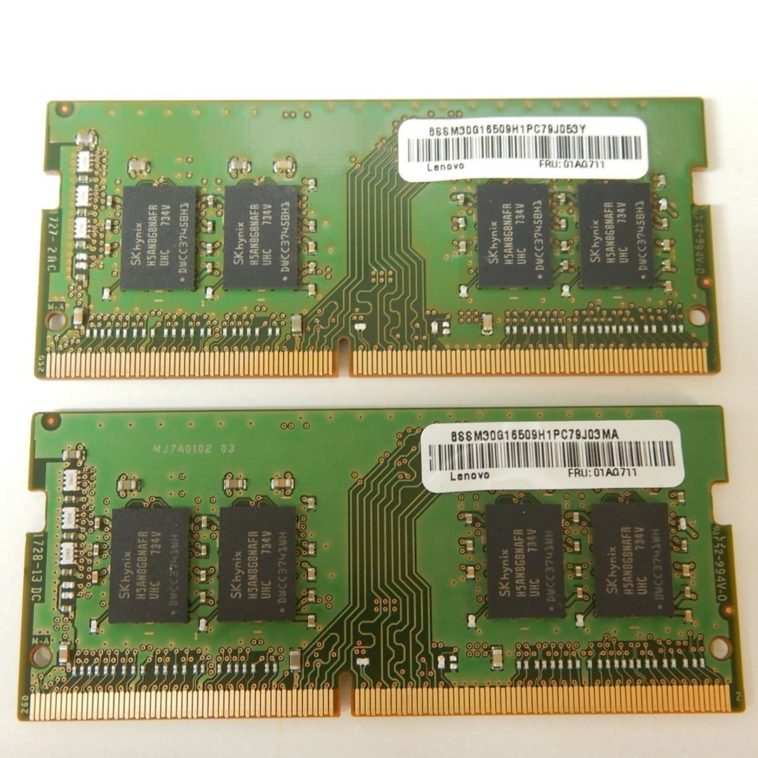 SK hynix 中古 ノートパソコン用メモリ DDR4-2400 8GB×2枚 PC4-2400