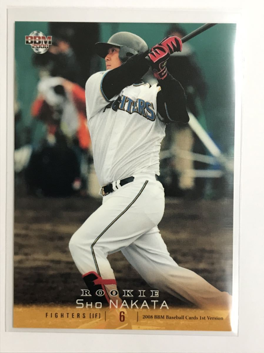 2008 BBM 1st 中田翔 ルーキー 銀箔サイン ルーキーカード 北海道日本 