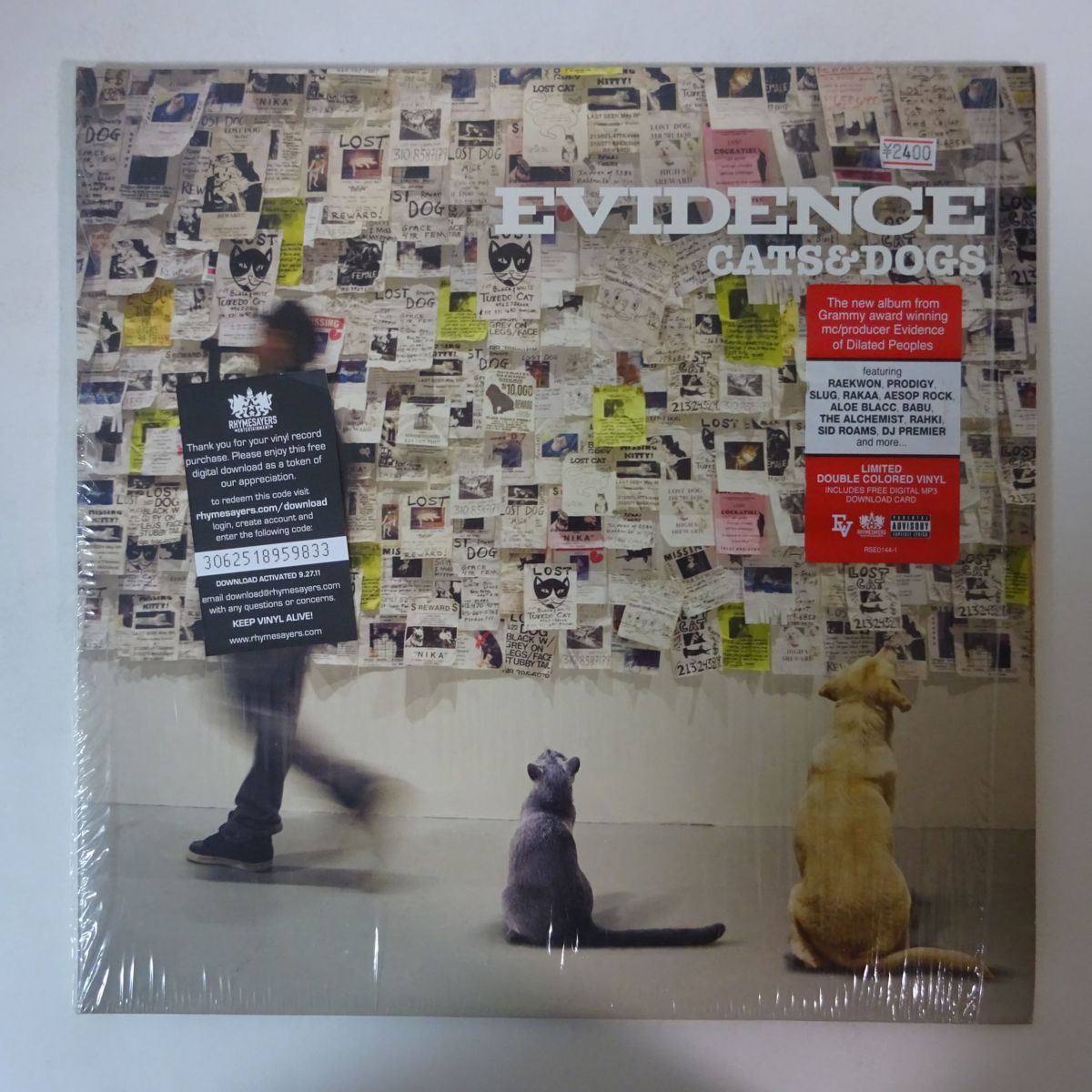 大得価，低価 14004972; US盤/2LP/ダウンロードコード ポスター付/シュリンク残/Yellow Pink Vinyl/ハイプステッカー/見開き Evidence / Cats & Dogs(ラップ、ヒップホップ)｜売買されたオークション情報、yahooの商品情 ラップ、ヒップホップ