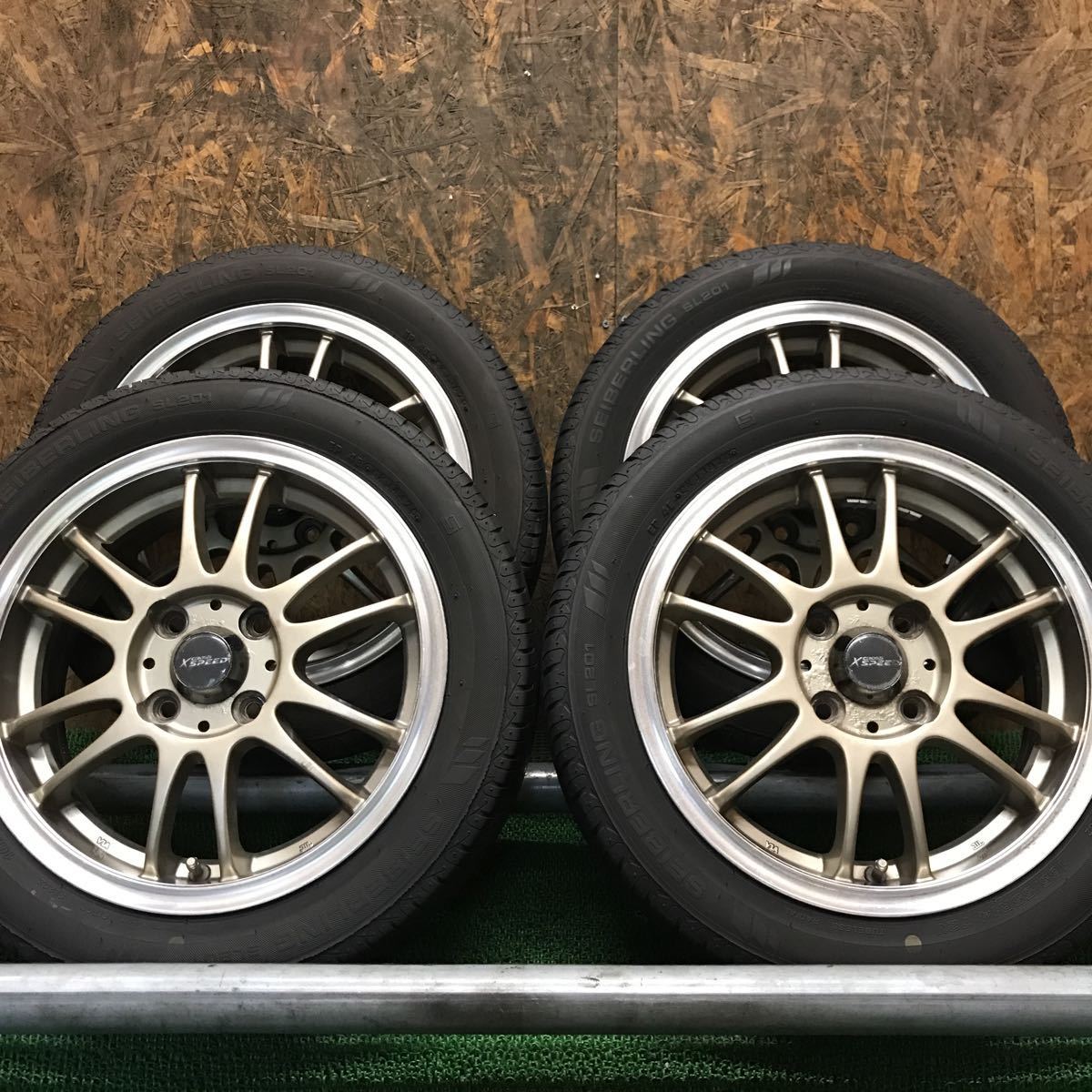 CROSS SPEED 14×5J 100/4H 国産極上バリ山タイヤ付き H-28 福岡