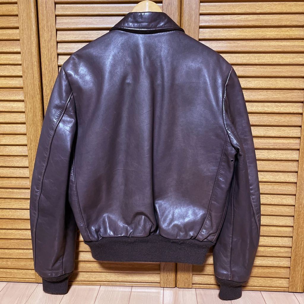 フライトジャケット A-2 Schott USA製 ブラウン size 38 レザー