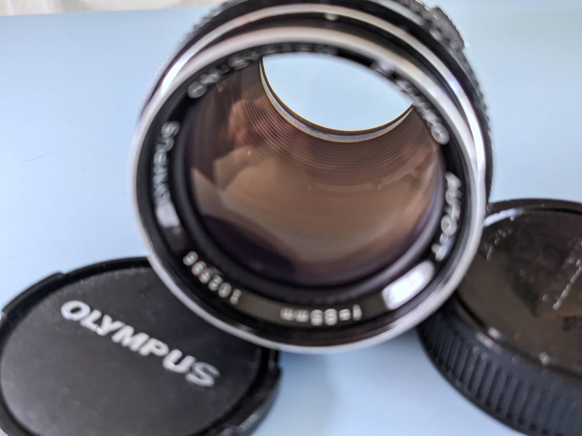 OLYMPUS ZUIKO 85mm F2 中古 前後キャップ付き 送料無料 【公式通販】