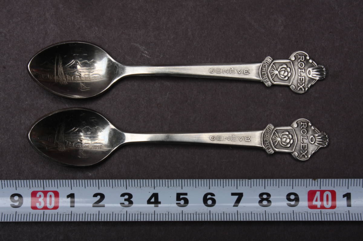 人気定番，品質保証 YF3089 非売品 ヴィテージ スイス ロレックス スプーン2個 GENEVE BUCHERER(スプーン)｜売買されたオークション情報、yahooの商品情報をアーカイブ公開 - オークファン スプーン
