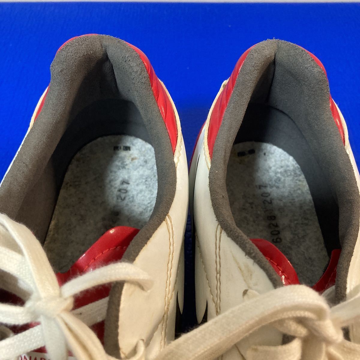 MIZUNO ミズノ MONARCIDA NEO WIDE モナルシーダネオ 26.5cm used スパイク P1GA192309 NEO 0 モナルシーダ P1GA192309 WIDE(ホワイト×レッド) 天然芝&frasl;土