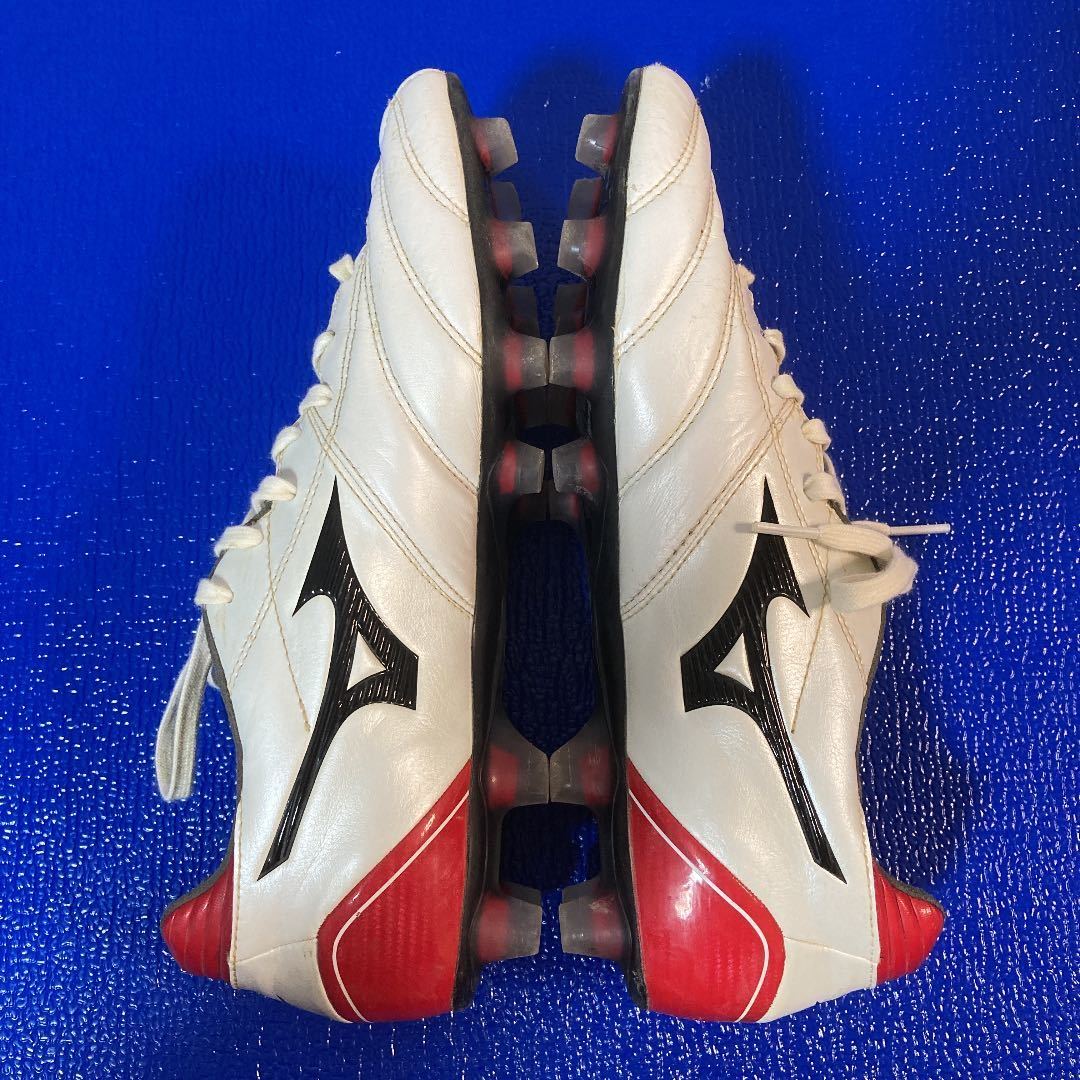 MIZUNO ミズノ MONARCIDA NEO WIDE モナルシーダネオ 26.5cm used スパイク P1GA192309 NEO 0 モナルシーダ P1GA192309 WIDE(ホワイト×レッド) 天然芝&frasl;土