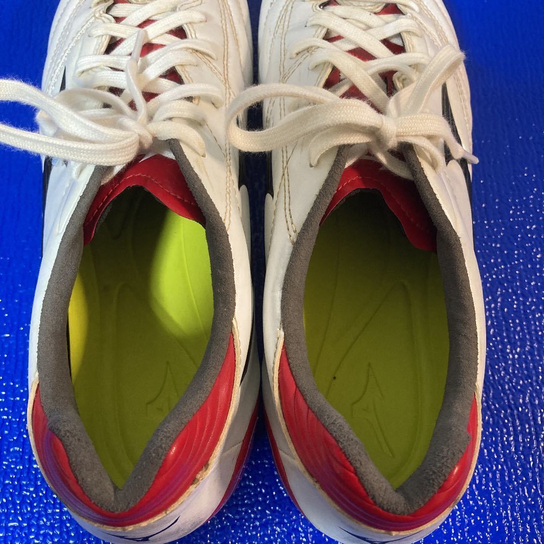 MIZUNO ミズノ MONARCIDA NEO WIDE モナルシーダネオ 26.5cm used スパイク P1GA192309 NEO 0 モナルシーダ P1GA192309 WIDE(ホワイト×レッド) 天然芝&frasl;土