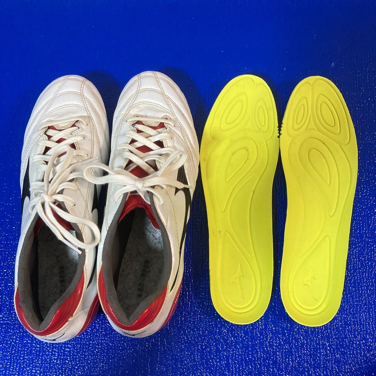 MIZUNO ミズノ MONARCIDA NEO WIDE モナルシーダネオ 26.5cm used スパイク P1GA192309 NEO 0 モナルシーダ P1GA192309 WIDE(ホワイト×レッド) 天然芝&frasl;土