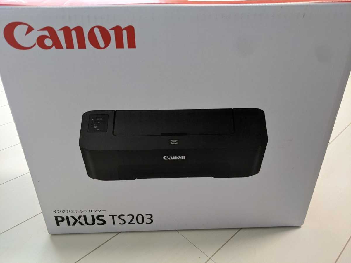未使用/納品書あり】CANON プリンター PIXUS TS203 黒 インクなし