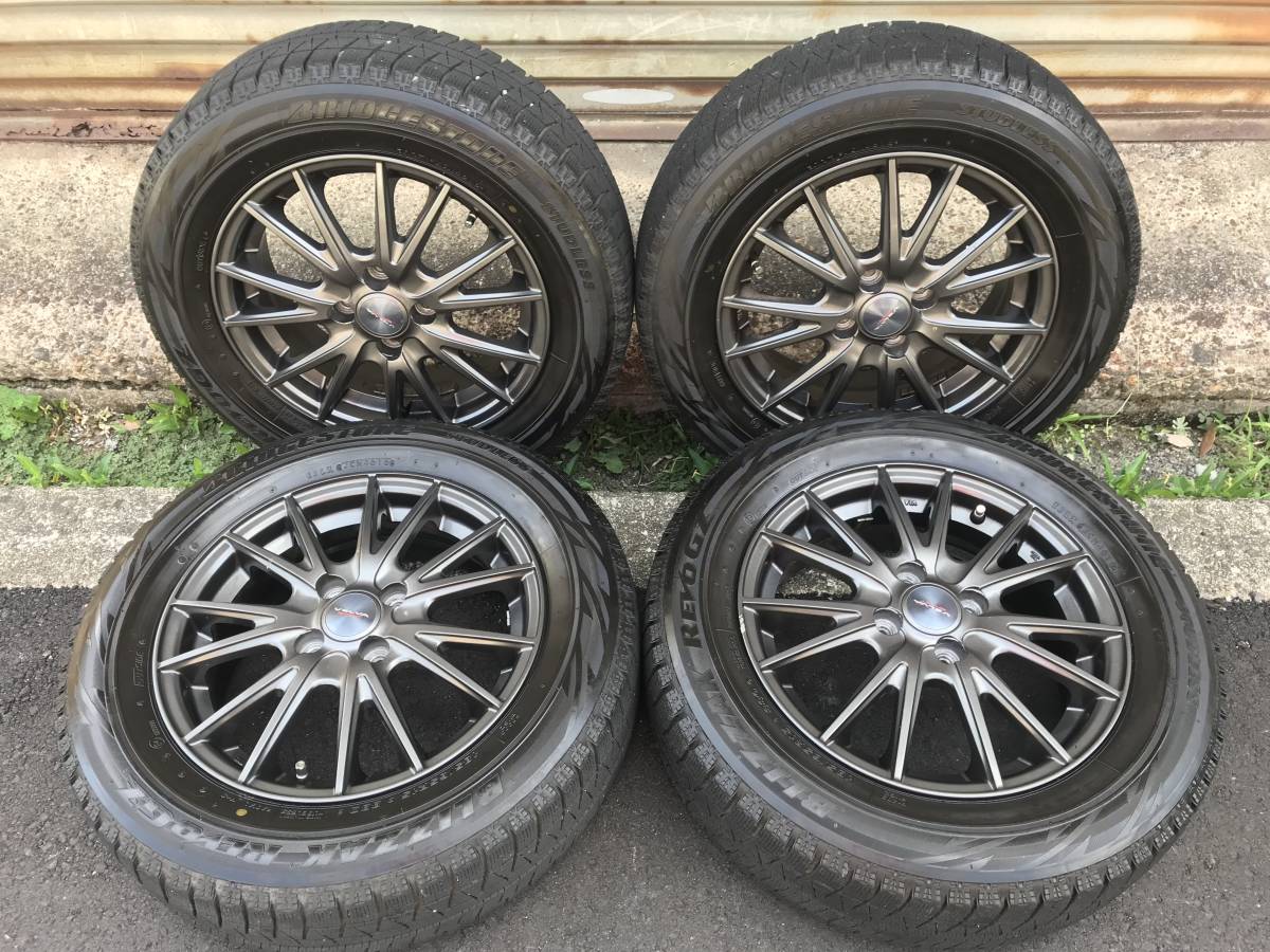 □WEDS VELVA SPORT 15x5.5Jアルミ+スタッドレス 185/65R15 デミオ 